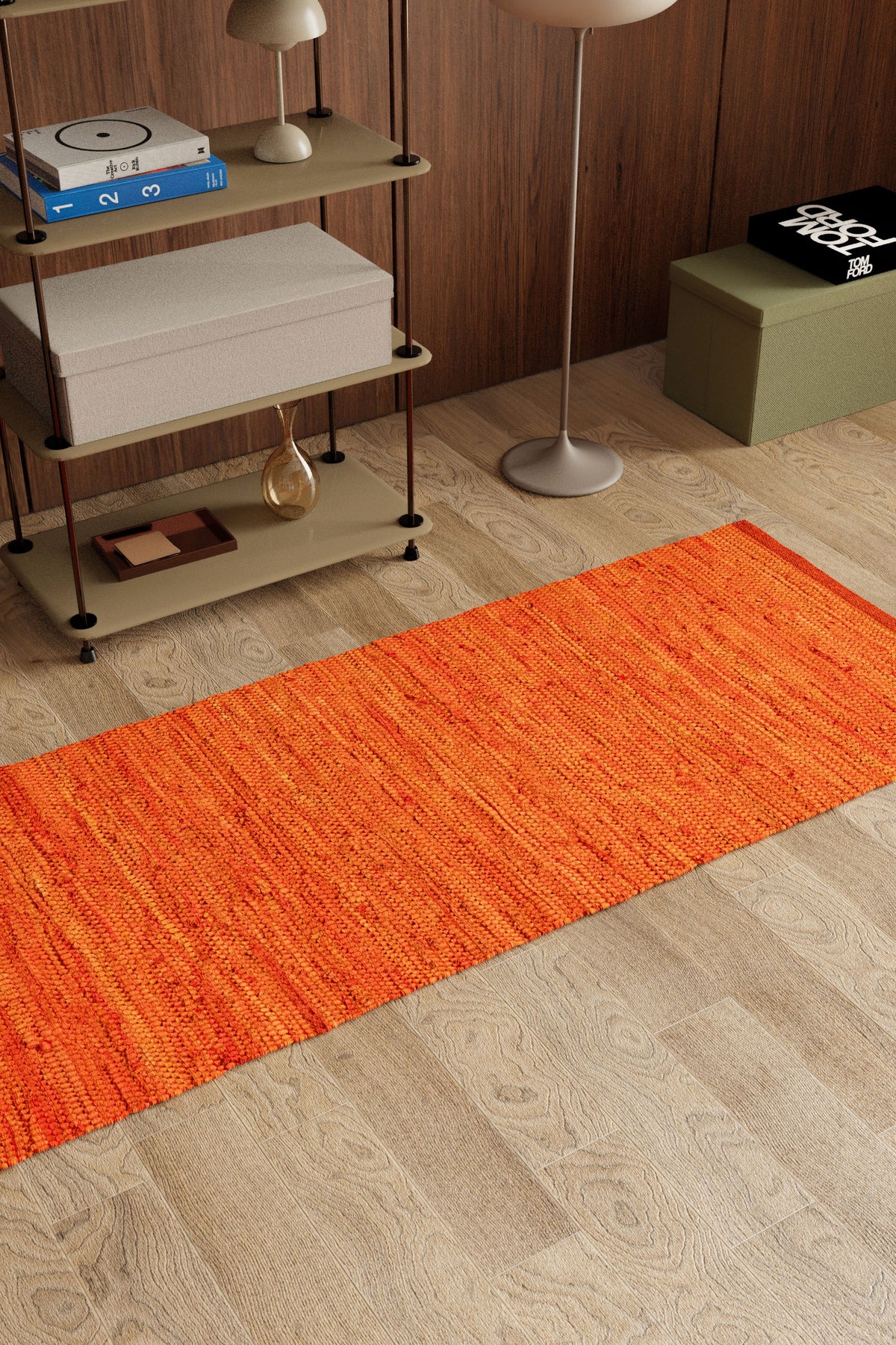 Cotton Rug, Solar Orange
