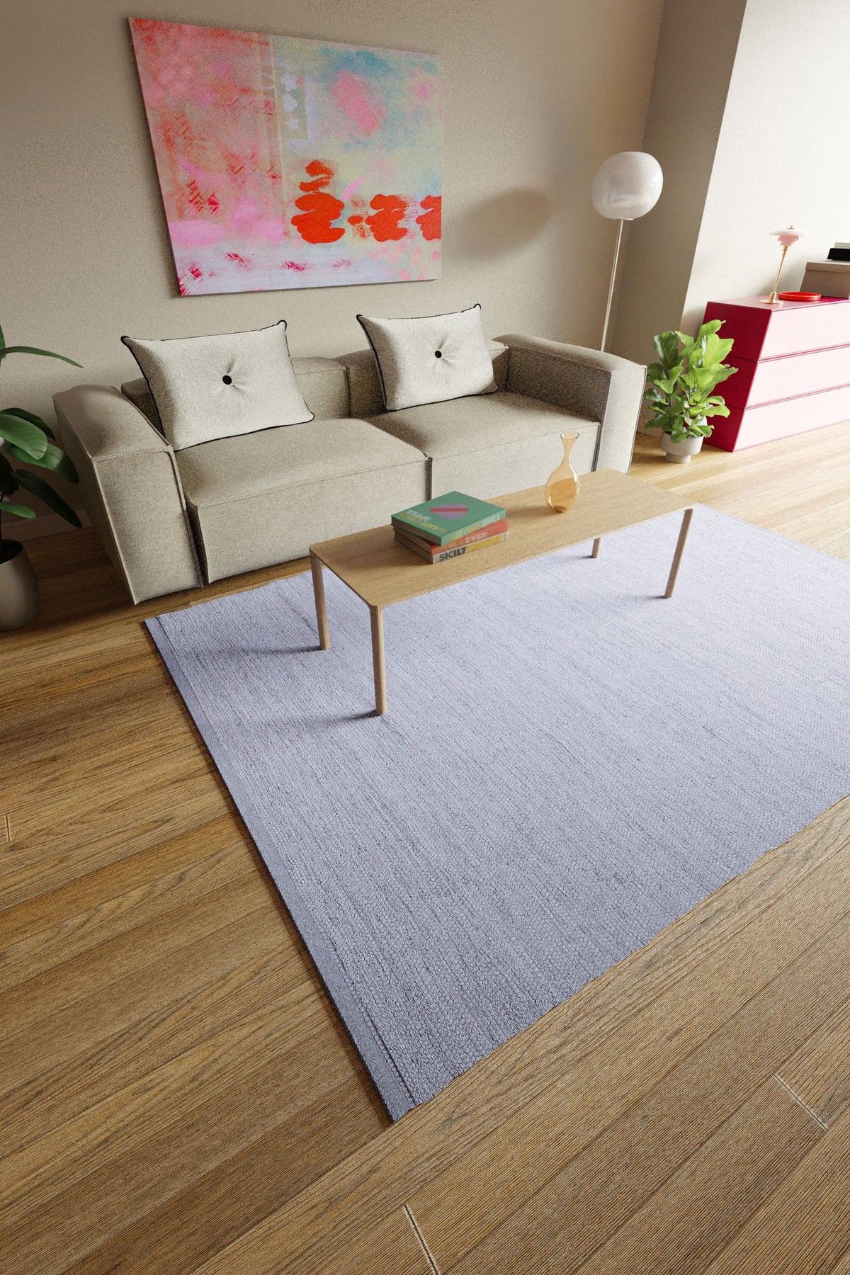 Cotton Rug, Lavender – RUG SOLID