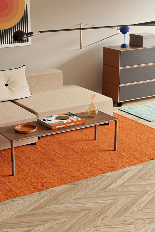 Cotton Rug, Solar Orange