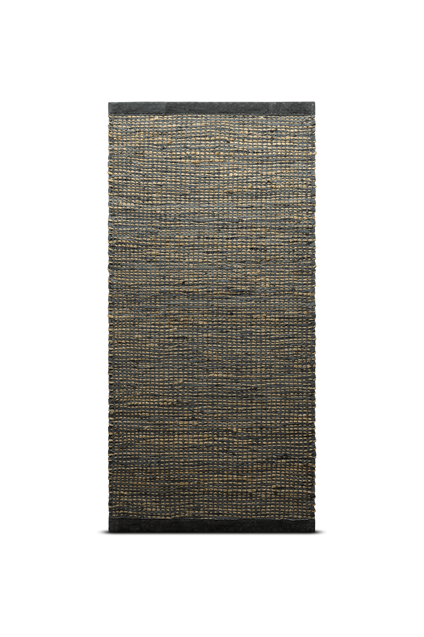 Jute / Leather Rug, Graphite